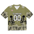 Camiseta de fútbol personalizada con nombre y número del equipo bordados-color verde oliva