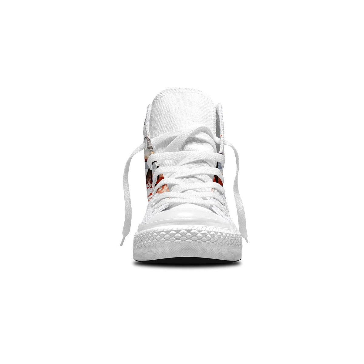 Resalta tu estilo con zapatillas de lona de media caña con estampado de grafiti para hombre y mujer