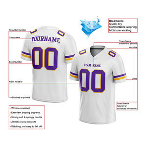 customized authentic football jersey royal white-red mesh