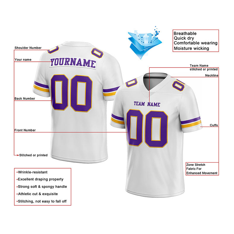 customized authentic football jersey royal white-red mesh