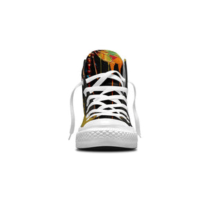 Creatividad líquida: eleva tu estilo con zapatillas de lona de media caña para hombre y mujer Diseños de libélulas con efecto de goteo que transforman cada paso