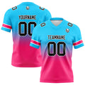 Camisetas de fútbol personalizadas con degradado-nombre-número y logotipo para adultos-niños y equipos