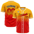 Camisetas de béisbol personalizadas con degradado nombre número y logotipo