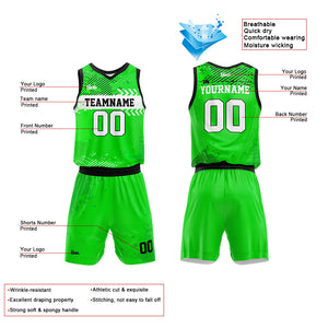 Uniforme de baloncesto verde personalizado con tu logotipo-nombre y número impresos