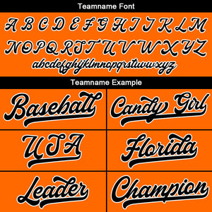 Camiseta de béisbol naranja con dise?o personalizado estampado a todo color