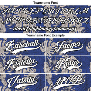 custom full print design authentic tropical plants baseball jersey