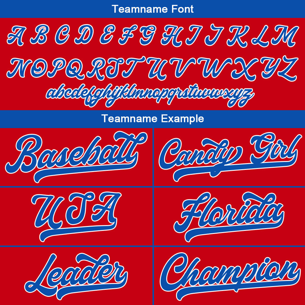 Camiseta de béisbol personalizada con diseño bordado & estilo hip hop & color rojo y azul marino