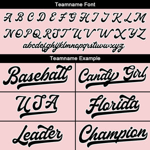 Camiseta de béisbol rosa con dise?o personalizado estampado completo