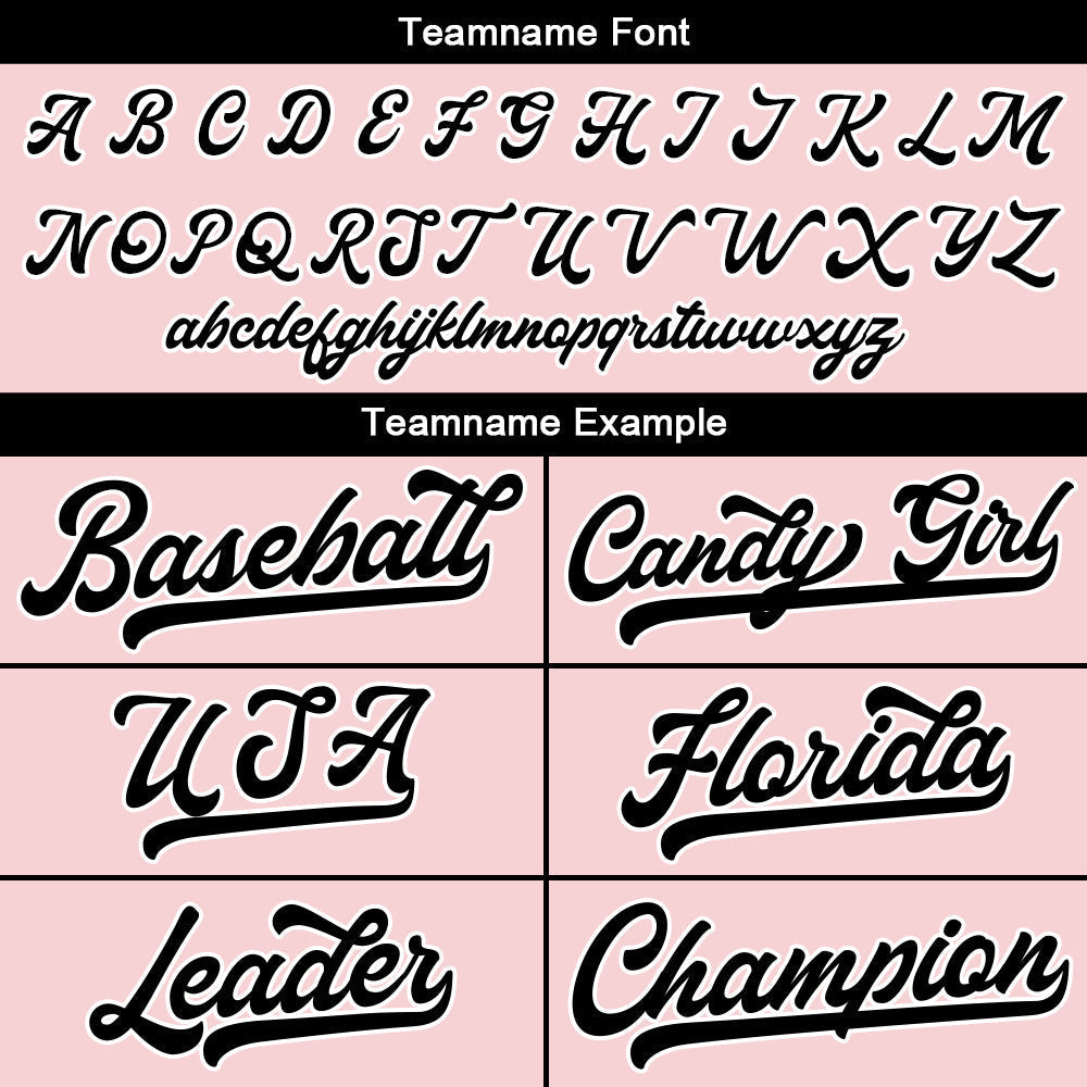 Camiseta de béisbol rosa con dise?o personalizado estampado completo