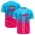 Camisetas de béisbol personalizadas con degradado nombre número y logotipo