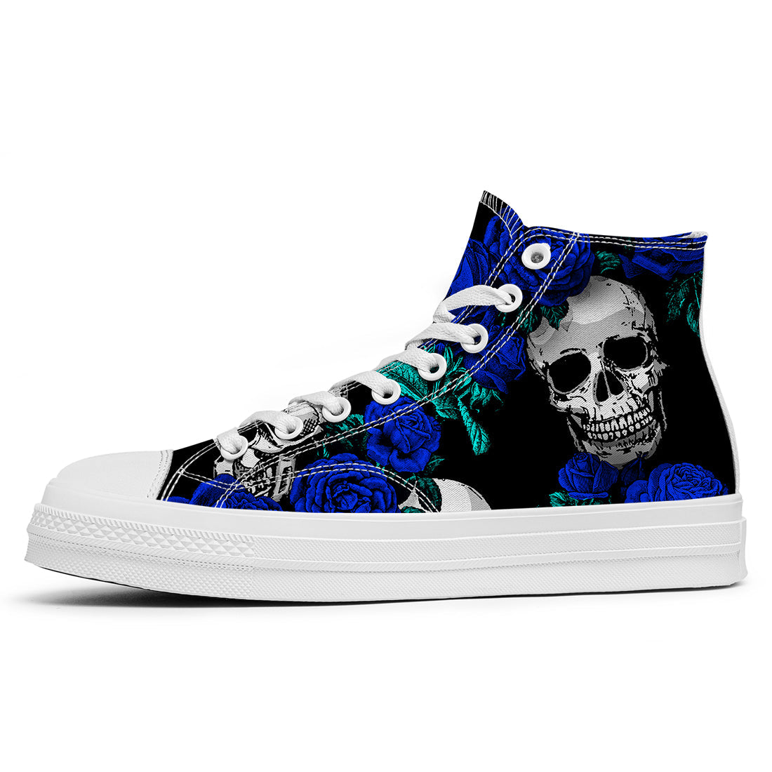Resalta tu estilo con las zapatillas de lona de caña media Skeleton para hombre y mujer