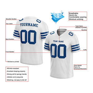 customized authentic football jersey gray royal mesh
