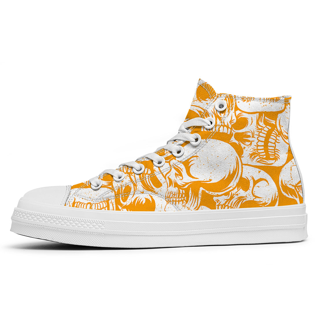 Resalta tu estilo con las zapatillas de lona de caña media Skeleton para hombre y mujer