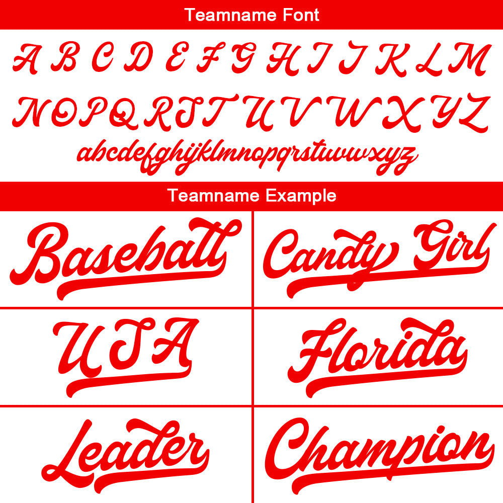 Camiseta de béisbol personalizada con diseño bordado & estilo hip hop & color blanco y rojo