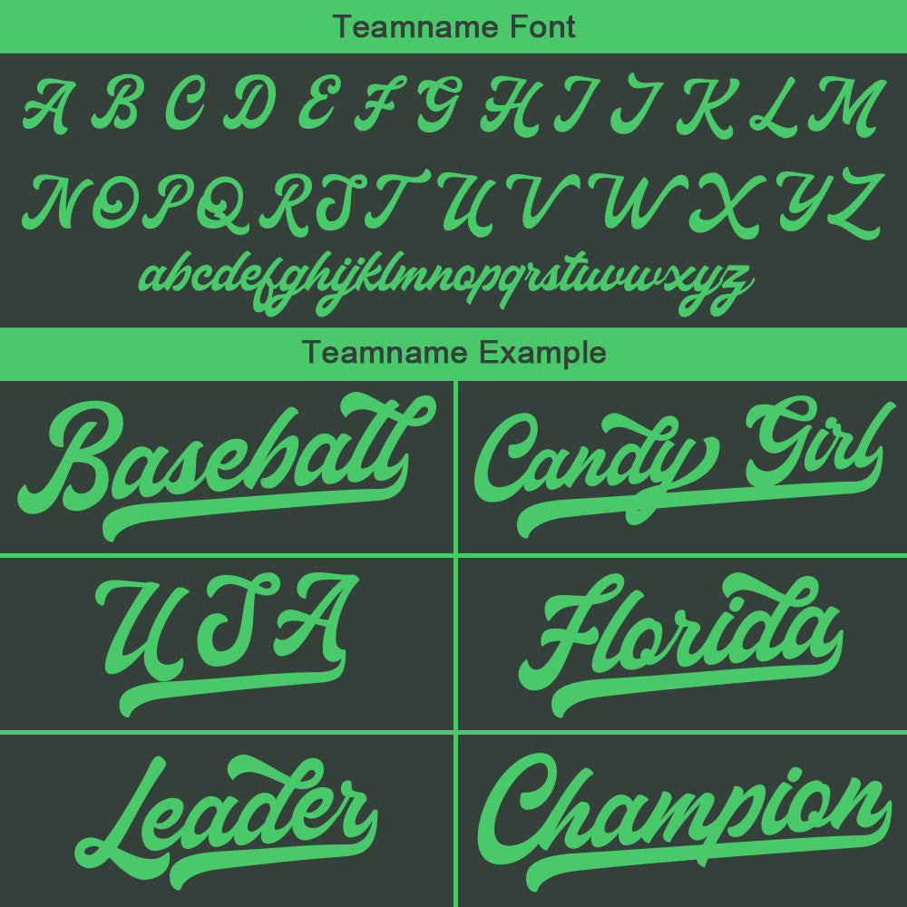 Camiseta de béisbol personalizada con diseño bordado & estilo hip hop & color gris oscuro-verde