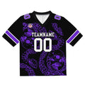 Camiseta de fútbol personalizada con nombre y número del equipo bordados y estampados-color morado hueso