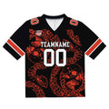 Camiseta de fútbol personalizada con nombre y número del equipo bordados y estampados -Naranja