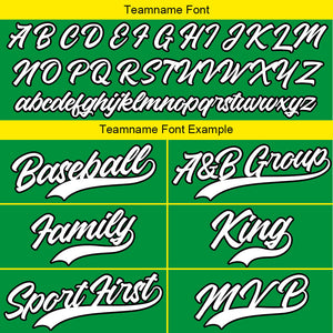 Dise?o personalizado de camiseta de béisbol verde con estampado completo