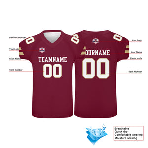 Camiseta de fútbol personalizada con nombre y número del equipo impresos