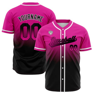 Camisetas de béisbol personalizadas con degradado nombre número y logotipo