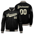Chaqueta universitaria personalizada estilo Letterman para hombres-mujeres y jóvenes en color gris-negro y crema