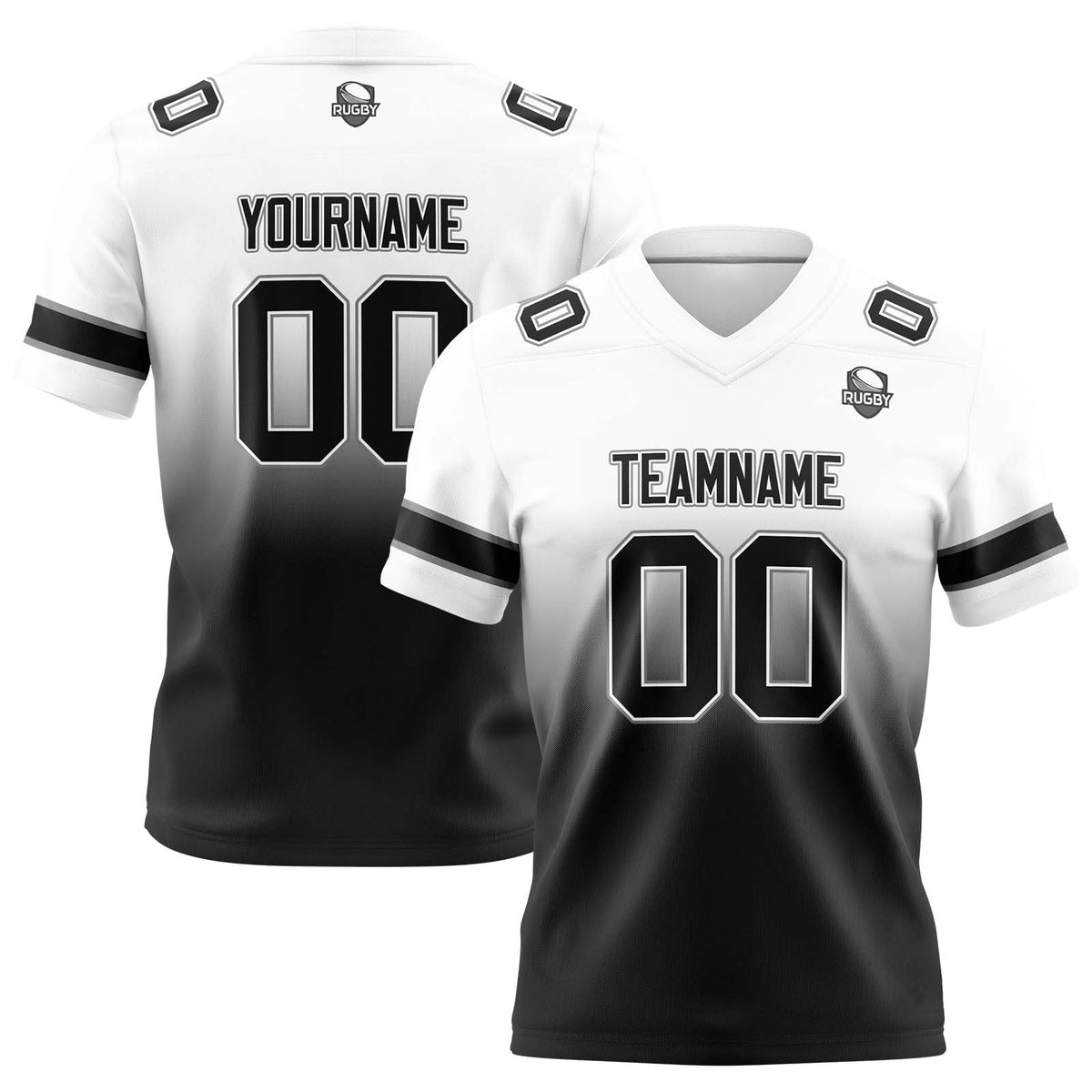 Camisetas de fútbol personalizadas con degradado-nombre-número y logotipo para adultos-niños y equipos