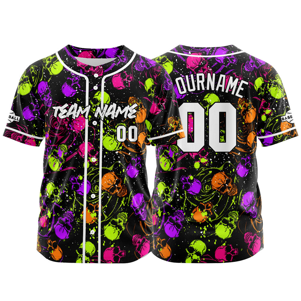 Camiseta de béisbol personalizada para hombres mujeres ni?os y jóvenes con bordados e impresión en morado y verde