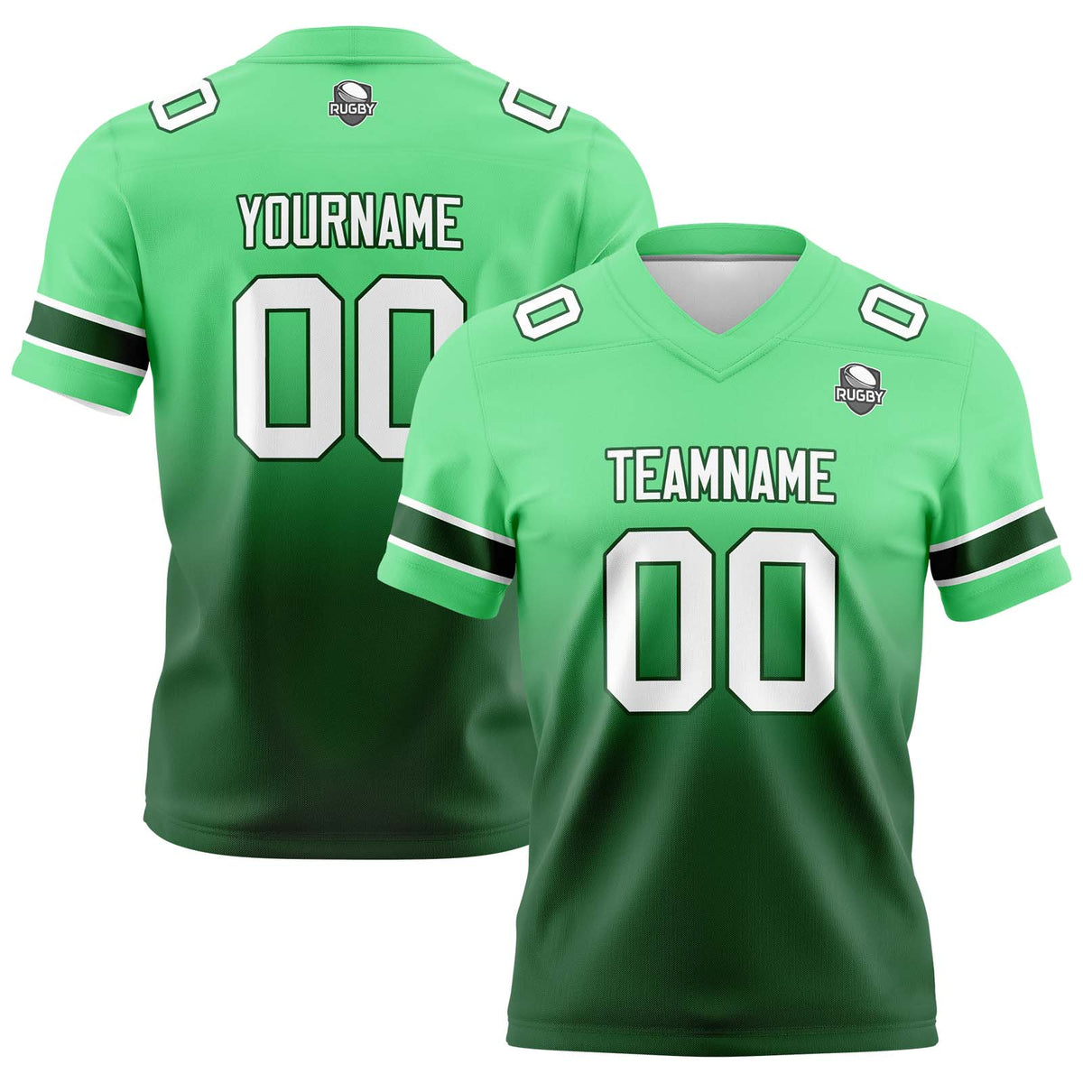 Camisetas de fútbol personalizadas con degradado-nombre-número y logotipo para adultos-niños y equipos