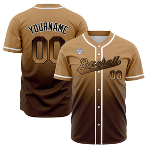 Camisetas de béisbol personalizadas con degradado nombre número y logotipo