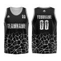 Custom Black White Basketball Jersey Uniform Suit Printed Your Logo Name Number