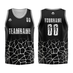 Custom Black White Basketball Jersey Uniform Suit Printed Your Logo Name Number
