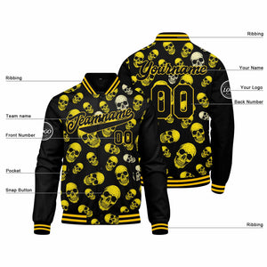 Chaqueta universitaria personalizada estilo Letterman para hombres-mujeres y jóvenes-color amarillo