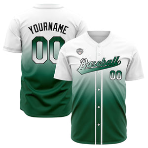 Camisetas de béisbol personalizadas con degradado nombre número y logotipo