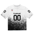Camiseta de fútbol personalizada con nombre y número del equipo impresos y bordados-color blanco y negro