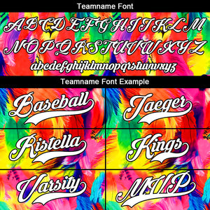 custom full print design authentic colorful feather baseball jersey