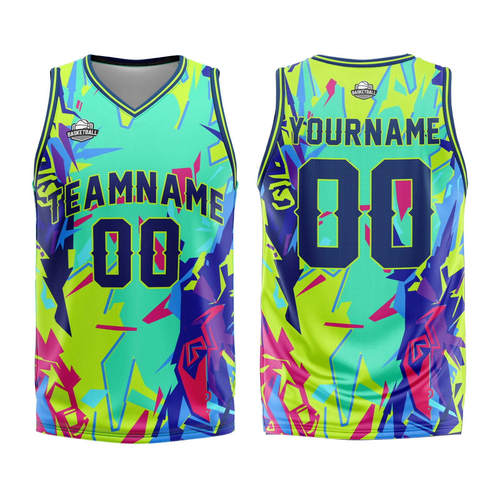 Uniforme de baloncesto personalizado en color verde roto con tu logotipo-nombre y número impresos