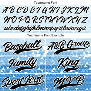 Camiseta de béisbol azul con dise?o personalizado estampado completo