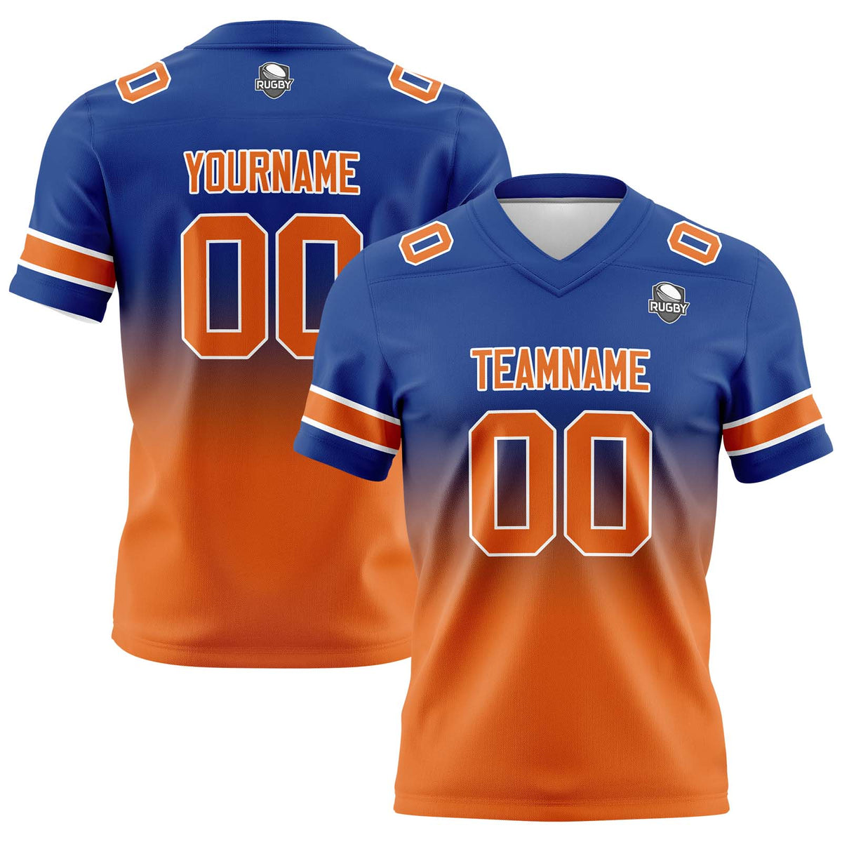 Camisetas de fútbol personalizadas con degradado-nombre-número y logotipo para adultos-niños y equipos