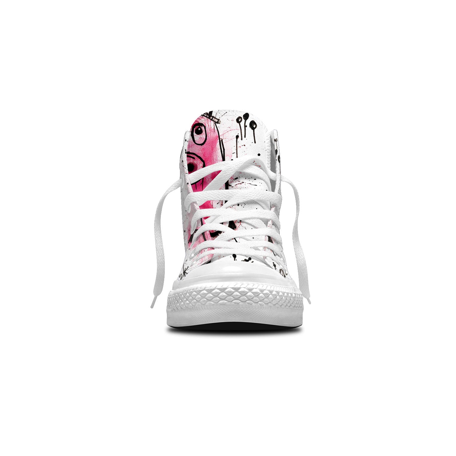 Adorable Oink: Déjese seducir por la ternura con nuestras zapatillas de lona de media caña con divertidos dibujos de cerditos: moda divertida para hombres y mujeres
