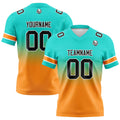 Camisetas de fútbol personalizadas con degradado-nombre-número y logotipo para adultos-niños y equipos