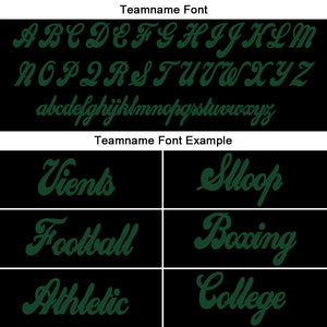 custom authentic split fashion football jersey black-white-green