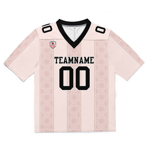 Camiseta de fútbol personalizada con franja estampada con el nombre y el número del equipo -Rosa claro