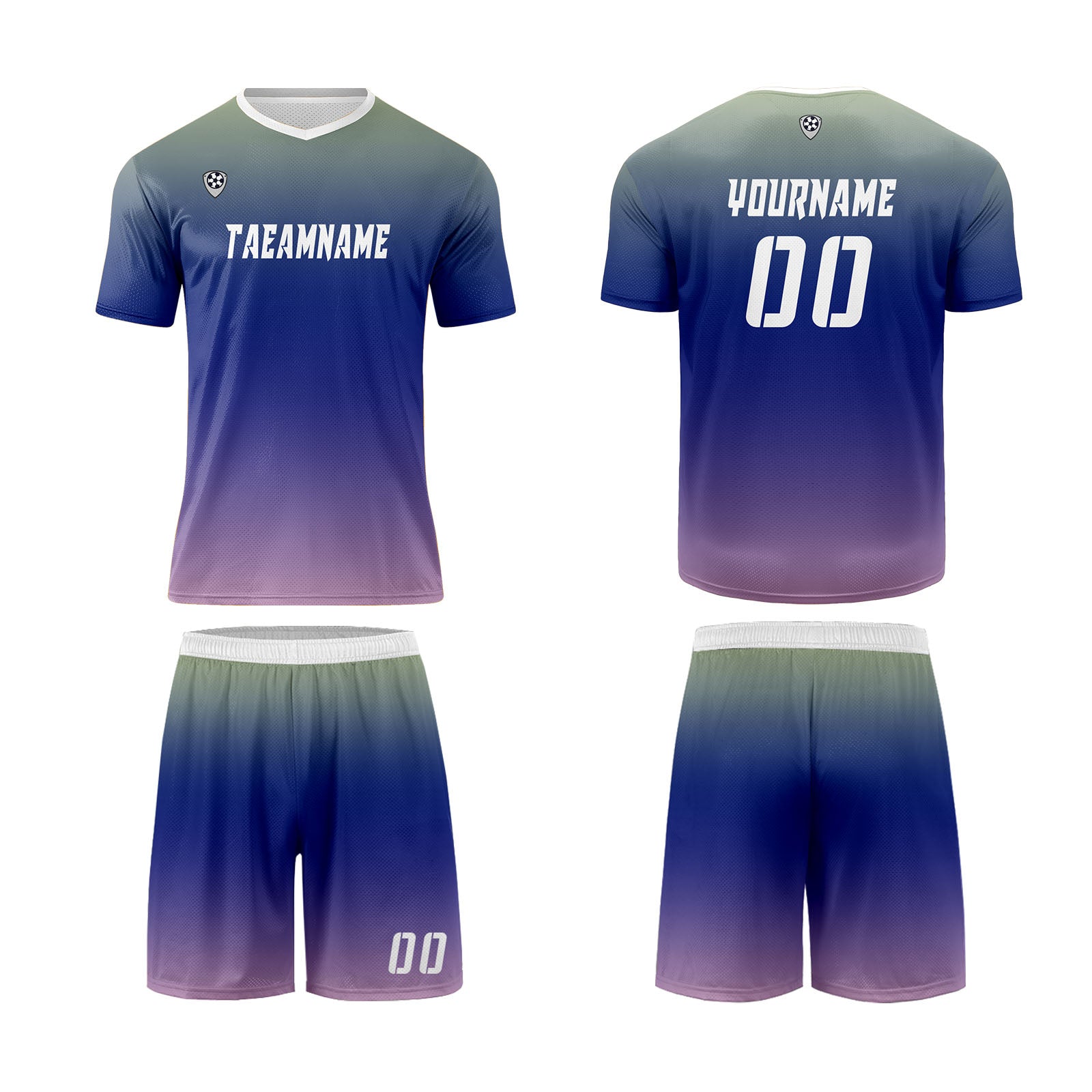 Conjunto personalizado de camiseta de uniforme amarilla & azul y rosa para niños y adultos