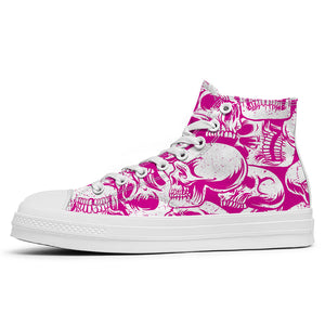 Resalta tu estilo con las zapatillas de lona de caña media Skeleton para hombre y mujer