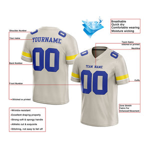 customized authentic football jersey navy gold-white mesh