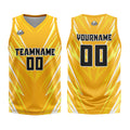 Uniforme de baloncesto personalizado con triángulo naranja y camiseta estampada con tu logotipo-nombre y número
