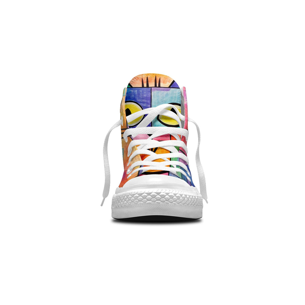 Zapatillas unisex de lona con estampado felino: Adéntrate en un mundo artístico con divertidos estampados de gatos para hombres y mujeres