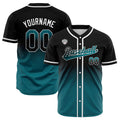 Camisetas de béisbol personalizadas con degradado nombre número y logotipo