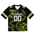 Camiseta de fútbol personalizada con nombre y número del equipo bordados y estampados-color verde lima