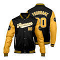 Chaquetas universitarias personalizadas negras y amarillas para hombres & mujeres y jóvenes & Chaquetas Letterman personalizadas